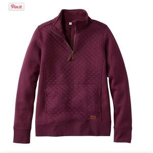 Quilted quarter zip